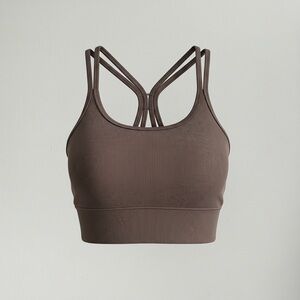 90 Degree by Reflex Crop Top  with built in bra - Olive Green
